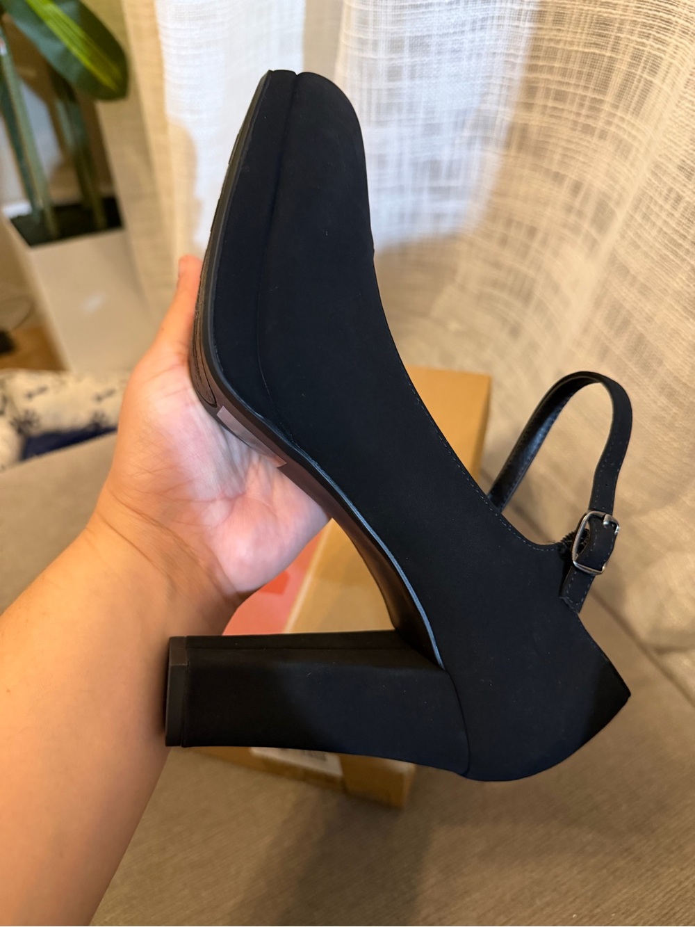 NWOT Soda Black Round-Toe Mary Jane Pumps with Ankle Strap - Picture 3 of 8